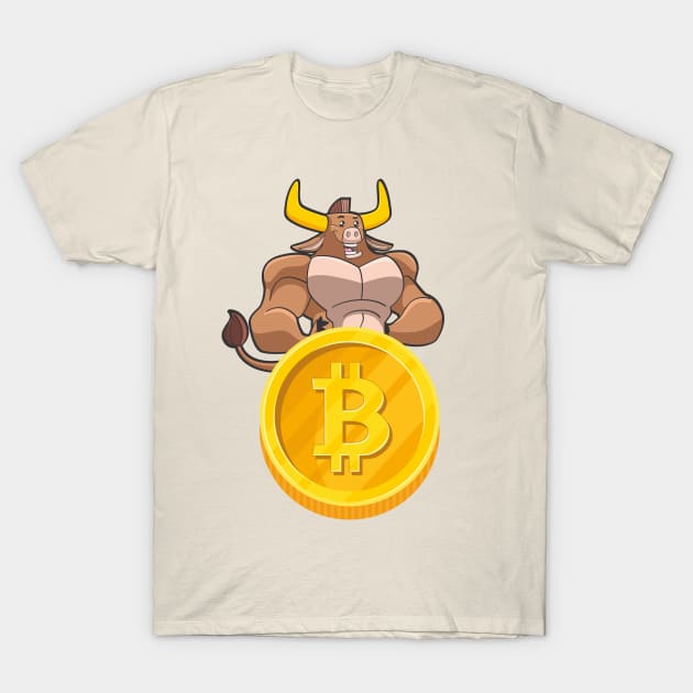 Bullish on Bitcoin T-Shirt by FunawayHit